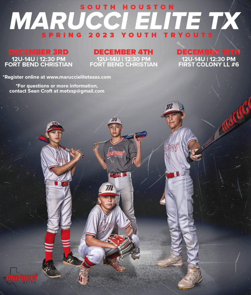 South Houston Tryout Dates!! Marucci Elite Texas