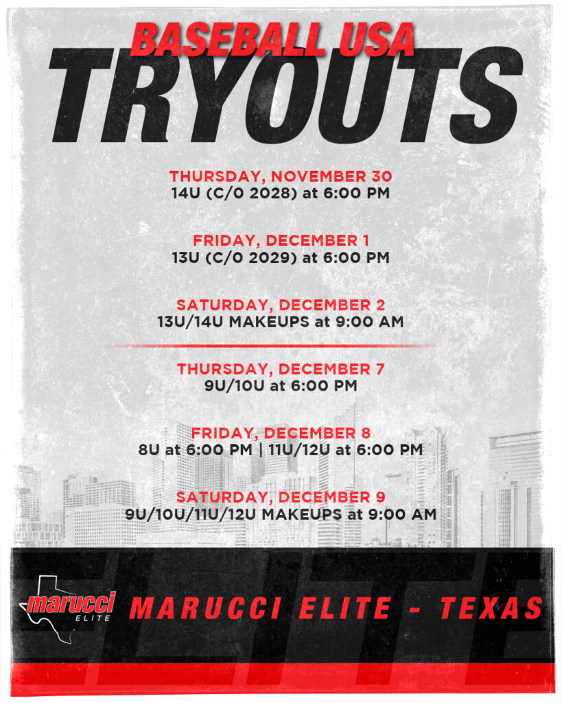 Baseball USA Youth Tryout Graphic